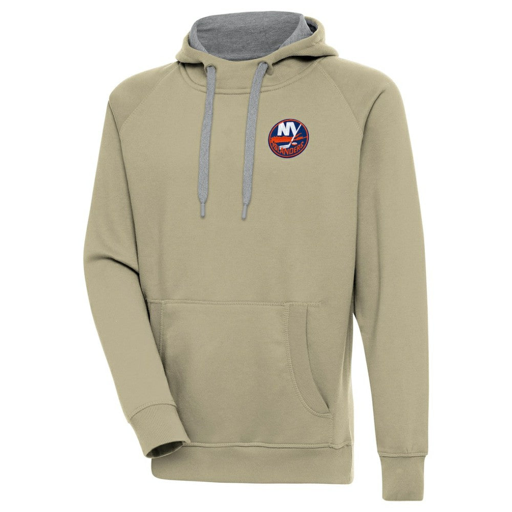 New York Islanders Antigua Victory Pullover Hoodie - Khaki - NHL