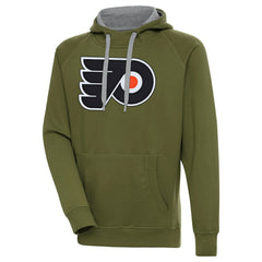 Philadelphia Flyers Antigua Victory Pullover Hoodie - Olive - NHL