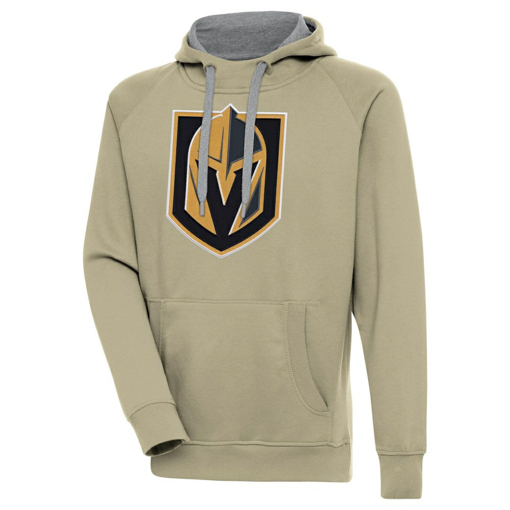 Vegas Golden Knights Antigua Victory Pullover Hoodie - Khaki - NHL