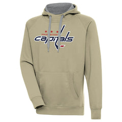 Washington Capitals Antigua Victory Pullover Hoodie - Khaki - NHL