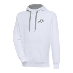 Atlanta Braves Antigua Metallic Victory Pullover Hoodie - MLB