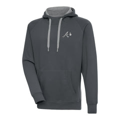 Atlanta Braves Antigua Metallic Victory Pullover Hoodie - MLB
