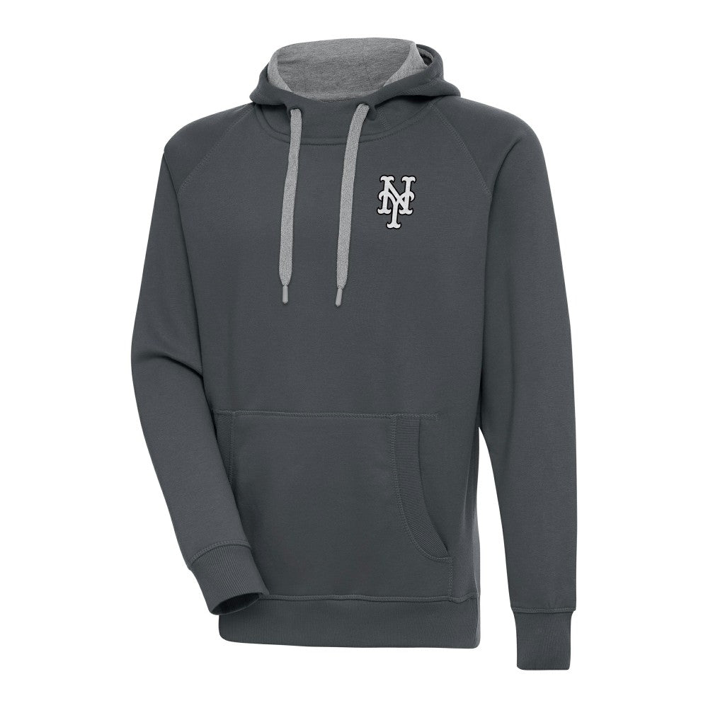 New York Mets Antigua Metallic Victory Pullover Hoodie - MLB