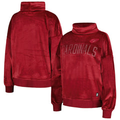 Arizona Cardinals DKNY Sport Women's Deliliah Rhinestone Funnel Neck Pullover Sweatshirt Cardinal | NFL