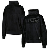 Carolina Panthers DKNY Sport Women's Deliliah Rhinestone Funnel Neck Pullover Sweatshirt Black | NFL