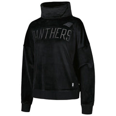 Carolina Panthers DKNY Sport Women's Deliliah Rhinestone Funnel Neck Pullover Sweatshirt Black | NFL
