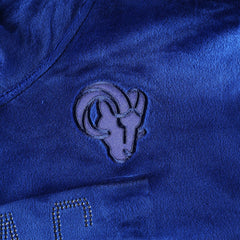 Los Angeles Rams DKNY Sport Women's Deliliah Rhinestone Funnel Neck Pullover Sweatshirt Royal | NFL