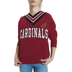 Arizona Cardinals Tommy Hilfiger Women's Heidi V-Neck Pullover Sweatshirt Cardinal | NFL