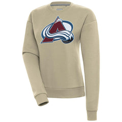 Colorado Avalanche Antigua Women's Victory Pullover Sweatshirt - Khaki - NHL
