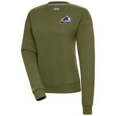 Colorado Avalanche Antigua Women's Victory Pullover Sweatshirt - Olive - NHL