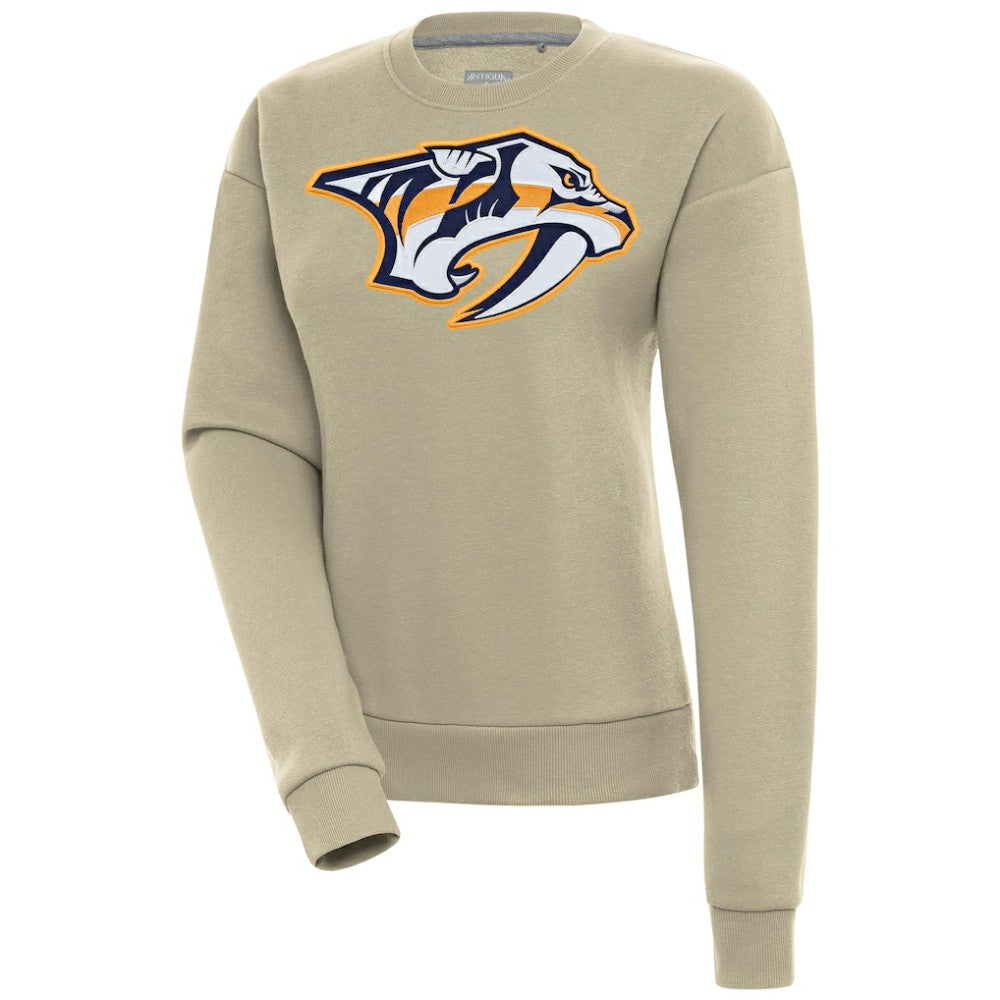 Nashville Predators Antigua Women's Victory Pullover Sweatshirt - Khaki - NHL
