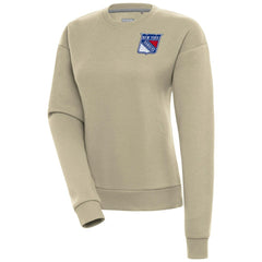 New York Rangers Antigua Women's Victory Pullover Sweatshirt - Khaki - NHL