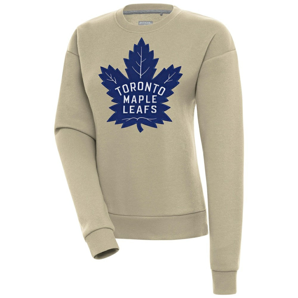 Toronto Maple Leafs Antigua Women's Victory Pullover Sweatshirt - Khaki - NHL