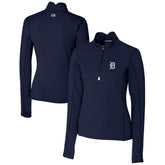 Detroit Tigers Cutter & Buck Women's DryTec Traverse Stretch Quarter-Zip Pullover Top - MLB