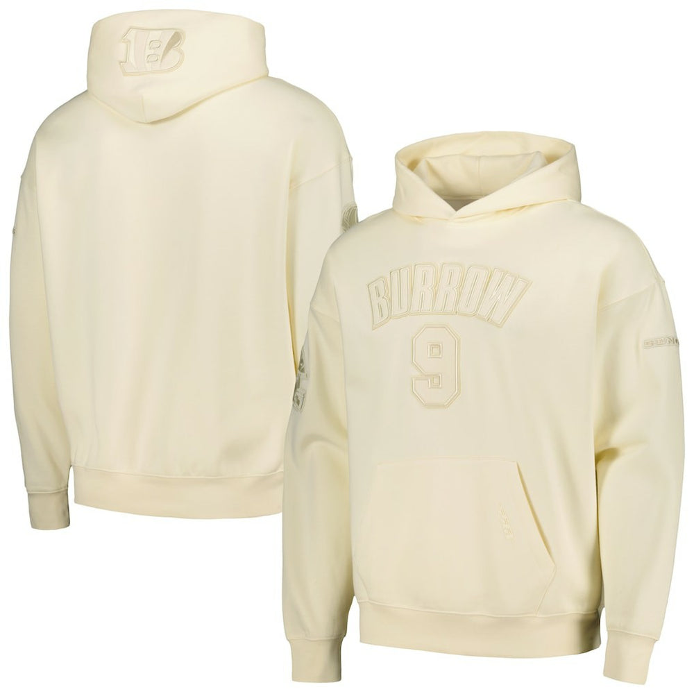 Joe Burrow Cincinnati Bengals Pro Standard Player Name & Number Pullover Hoodie Cream | NFL