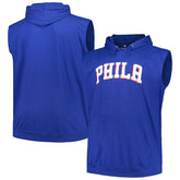 Philadelphia 76ers Big & Tall Jersey Muscle Pullover Hoodie Royal - NBA