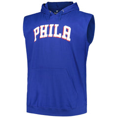 Philadelphia 76ers Big & Tall Jersey Muscle Pullover Hoodie Royal - NBA