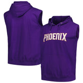 Phoenix Suns Jersey Muscle Pullover Hoodie Purple - NBA