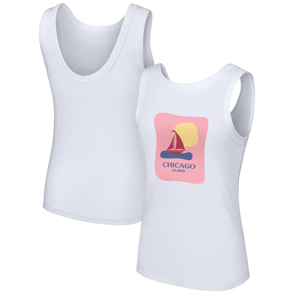 Chicago Cubs Lusso Style Women's Lindy Tank Top - MLB