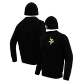 Minnesota Vikings Pro Standard Crewneck Pullover Sweater & Cuffed Knit Hat Box Gift Set Black | NFL