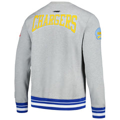 Los Angeles Chargers Pro Standard Crest Emblem Pullover Sweatshirt Heather Gray | NFL