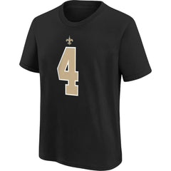 Derek Carr New Orleans Saints Youth Player Name & Number T-Shirt Black | Nike for Sale