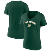 Athletics Women's Hometown Hella Good V-Neck T-Shirt - MLB