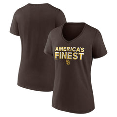 San Diego Padres Women's Hometown 619 Beisbol V-Neck T-Shirt - MLB