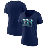 Seattle Mariners Women's Hometown Emerald Baseball V-Neck T-Shirt - MLB