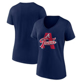 Atlanta Braves Women's Hometown A Town Map V-Neck T-Shirt - MLB