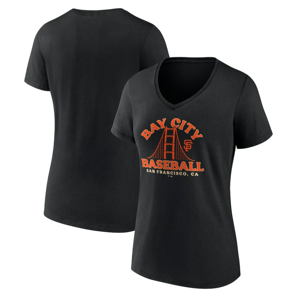 San Francisco Giants Women's Hometown Bay City Baseball V-Neck T-Shirt - MLB