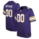 Minnesota Vikings Youth Classic Custom Game Jersey Purple | Nike for Sale