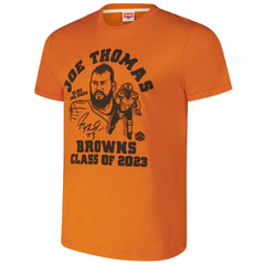 Joe Thomas Cleveland Browns Homage Unisex Caricature Retired Player Tri-Blend T-Shirt Orange | NFL
