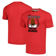 Ronde Barber Tampa Bay Buccaneers Homage Unisex Caricature Retired Player Tri-Blend T-Shirt Red | NFL