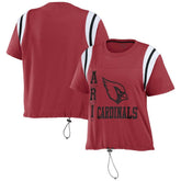 Arizona Cardinals WEAR by Erin Andrews Women's Cinched Colorblock T-Shirt Cardinal | NFL