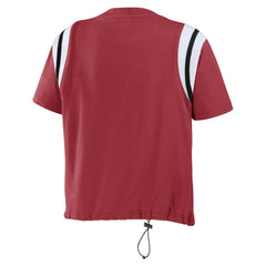 Arizona Cardinals WEAR by Erin Andrews Women's Cinched Colorblock T-Shirt Cardinal | NFL