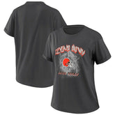 Cleveland Browns WEAR by Erin Andrews Women's Boyfriend T-Shirt Charcoal | NFL