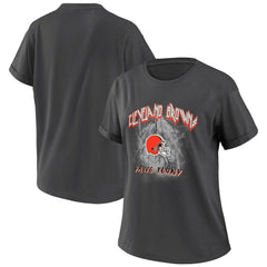 Cleveland Browns WEAR by Erin Andrews Women's Boyfriend T-Shirt Charcoal | NFL