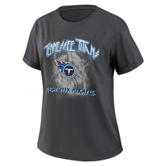 Tennessee Titans WEAR by Erin Andrews Women's Boyfriend T-Shirt Charcoal | NFL