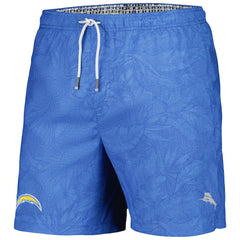 Los Angeles Chargers Naples Layered Leaves Swim Shorts Powder Blue | Tommy Bahama