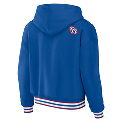 Buffalo Bills WEAR by Erin Andrews Women's Lace-Up Pullover Hoodie Royal | NFL