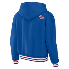 Buffalo Bills WEAR by Erin Andrews Women's Plus Size Lace-Up Pullover Hoodie Royal | NFL