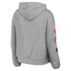 Cleveland Browns WEAR by Erin Andrews Women's Full-Zip Hoodie Heather Gray | NFL