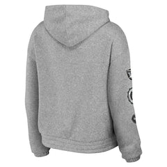 Las Vegas Raiders WEAR by Erin Andrews Women's Full-Zip Hoodie Heather Gray | NFL