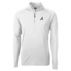 Atlanta Braves Cutter & Buck Adapt Eco Knit Stretch Recycled Quarter-Zip Pullover Top - MLB