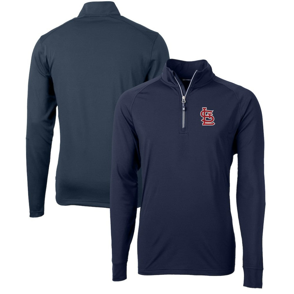 St. Louis Cardinals Cutter & Buck Adapt Eco Knit Stretch Recycled Quarter-Zip Pullover Top - MLB