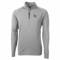Kansas City Royals Cutter & Buck Adapt Eco Knit Stretch Recycled Quarter-Zip Pullover Top - MLB