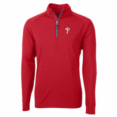 Philadelphia Phillies Cutter & Buck Adapt Eco Knit Stretch Recycled Quarter-Zip Pullover Top - MLB