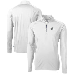 New York Yankees Cutter & Buck Adapt Eco Knit Stretch Recycled Quarter-Zip Pullover Top - MLB