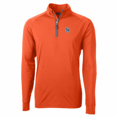 New York Mets Cutter & Buck Adapt Eco Knit Stretch Recycled Quarter-Zip Pullover Top - MLB